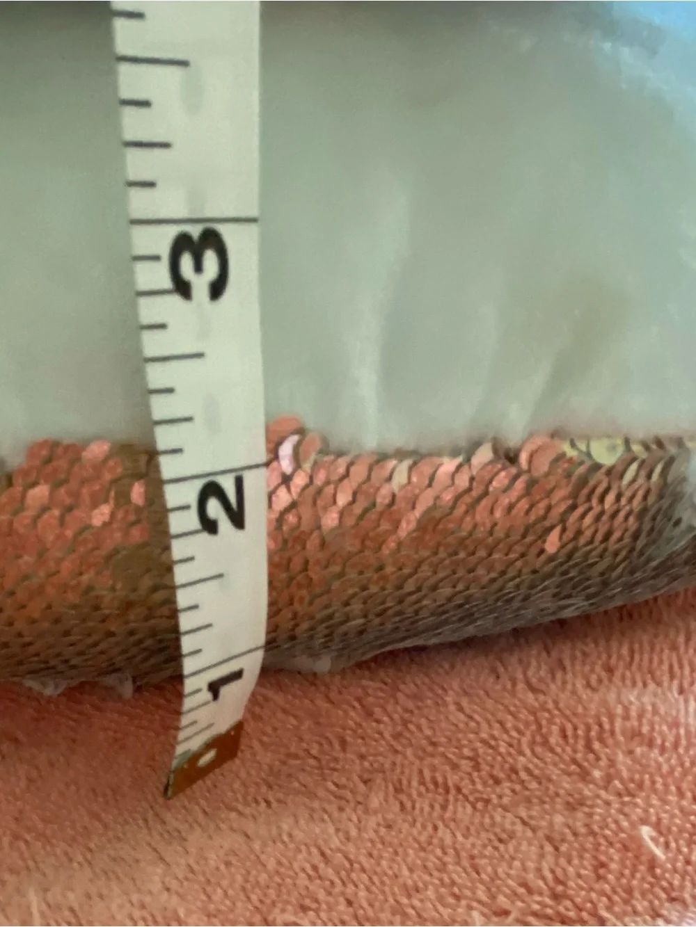 1-Heart Shaped Sequin Color Change Pillow-White & Rose Gold 'Love' in center
